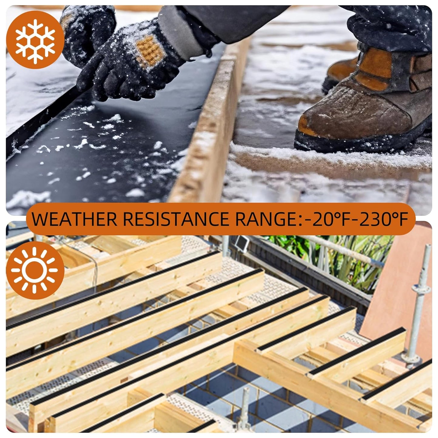 12 Pack Butyl Sealant Tape 2" x 50', Deck Joist Tape for Decking, Waterproof and Anti-Corrosion for Extend Deck Life