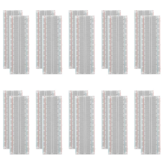 20 Pack Breadboard 830 Point Solderless Prototype PCB Board Kit, Breadboards Protoboard MB-102 for Proto Shield Distribution Connecting Blocks, Arduino DIY Electronics Kit