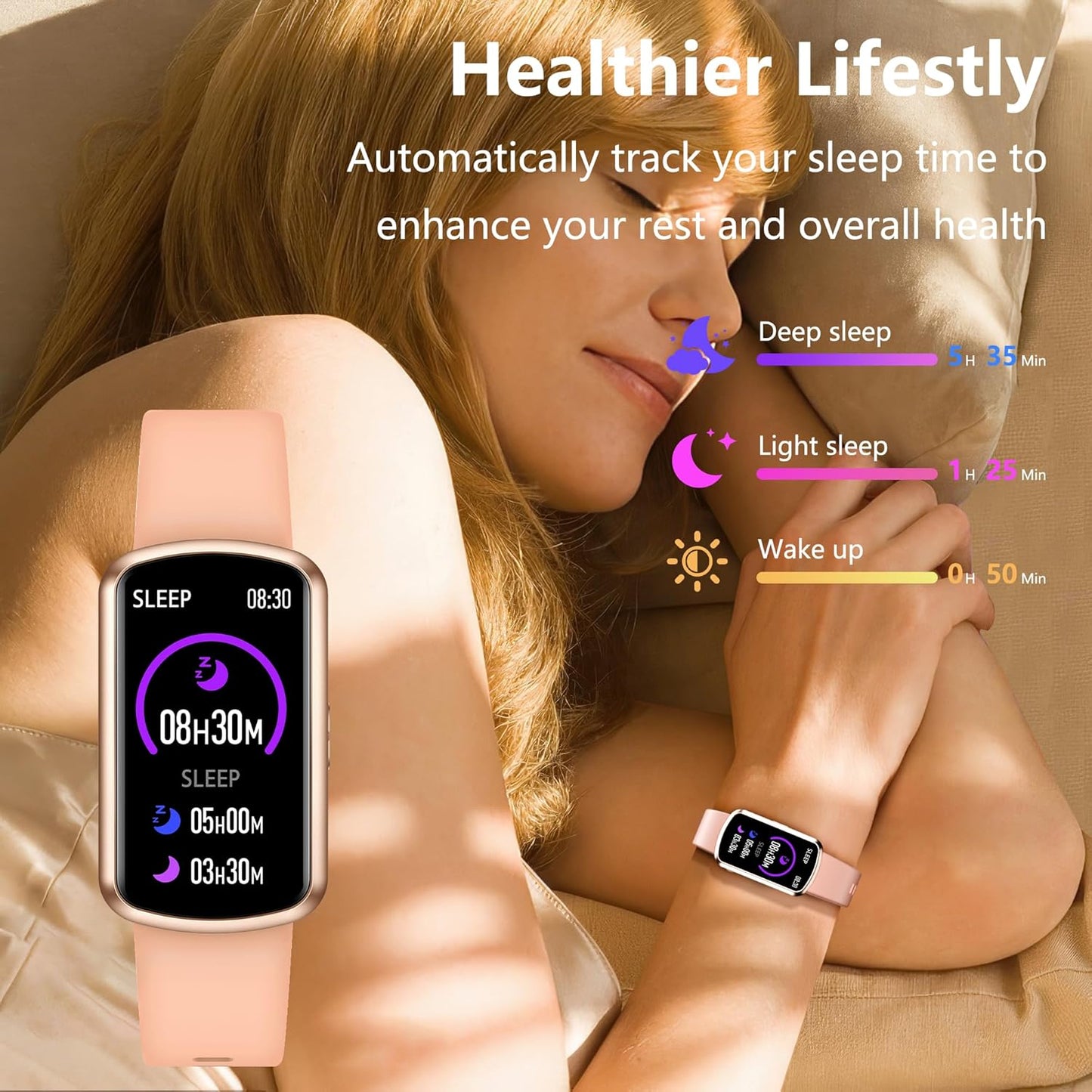 Health Fitness Tracker, Smart Watch with 24/7 Heart Rate, Activity Tracker with Blood Pressure and Blood Oxygen Monitor, 120 Sport Mode Waterproof Sleep Tracker for Women Men