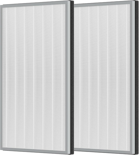 2 Pack Upgraded 3-in-1 Carbon HEPA HE601 Replacement Filter for Shark Air Cleaner Purifier 6 (HE601 & HE602) Part # HE6FKPET