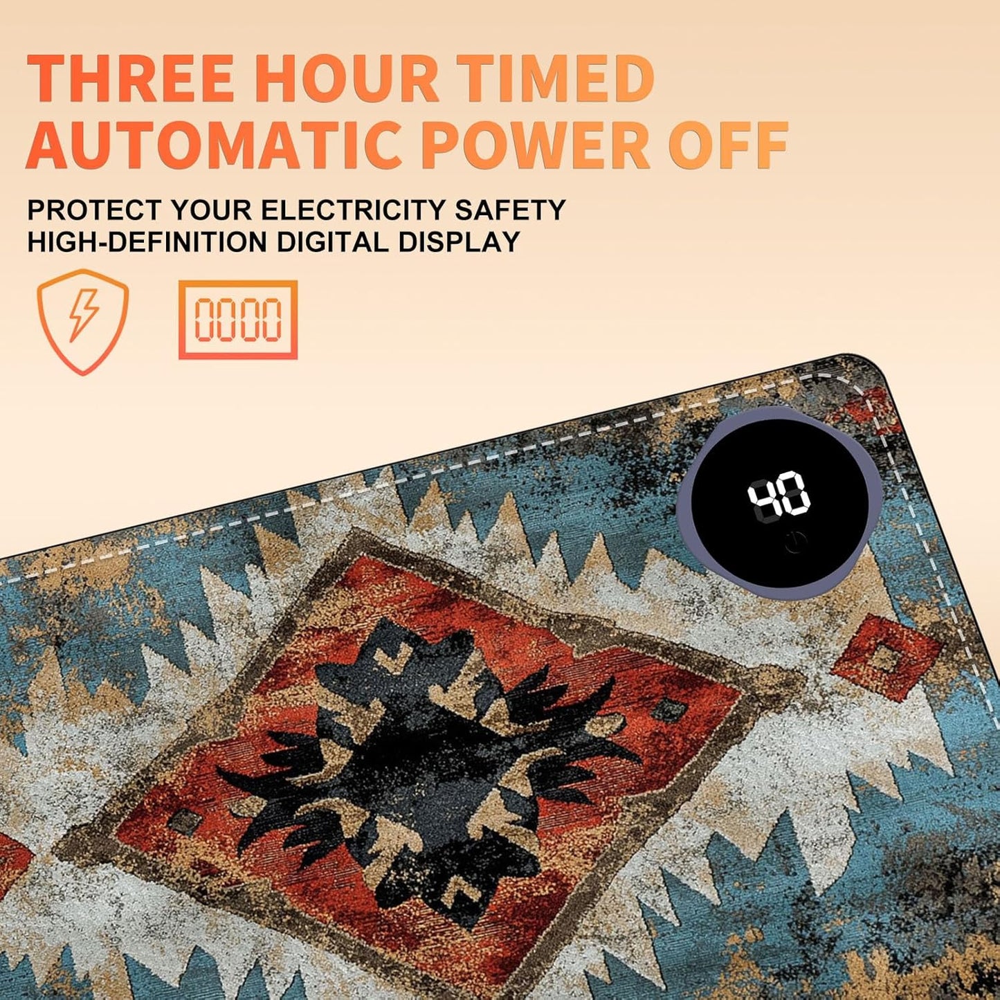 Heated Mouse Pad 23.6 x 14 in 3-Temp Fast Heating Desk Mat with Auto Timer Warmer for Hands Wrist Pain Relief Waterproof Keyboard Mat for Office, Gaming, Home, Art Prints