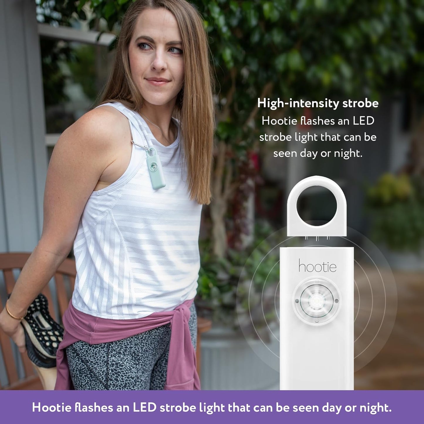 Hootie Personal Safety Alarm for Women, Men, & Kids - Keychain Alarm, Self Defense Strobe & Siren, Security Siren Keychain with 130dB Self Defense Siren & Strobe Light - Mint
