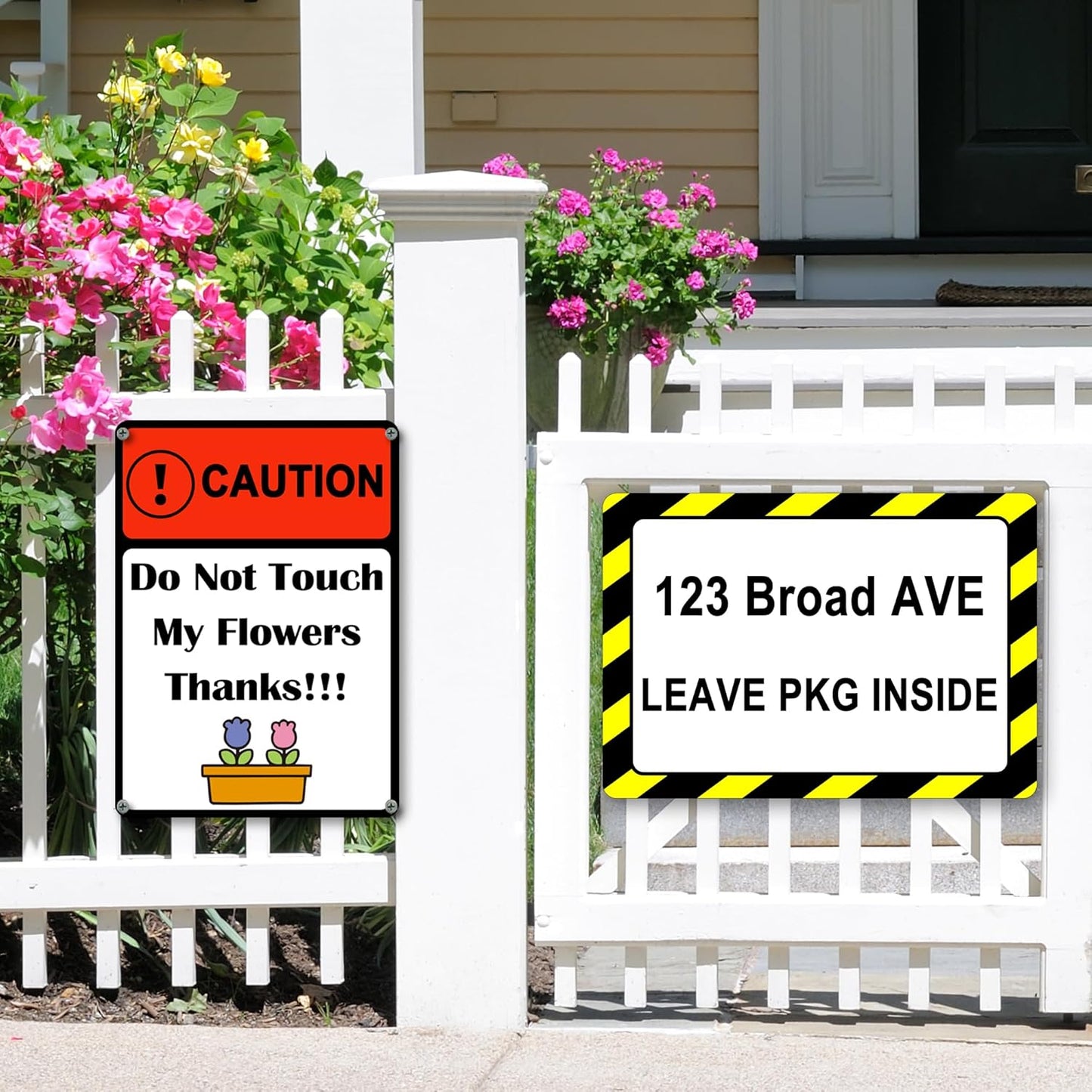 Custom Sign Outdoor Metal Vertical, Personalized Metal Sign for Parking, Gate, Delivery, Garage, Weatherproof Customized Signs for Outside, Make Your Own Signs Custom(10x7 Inches, Header)