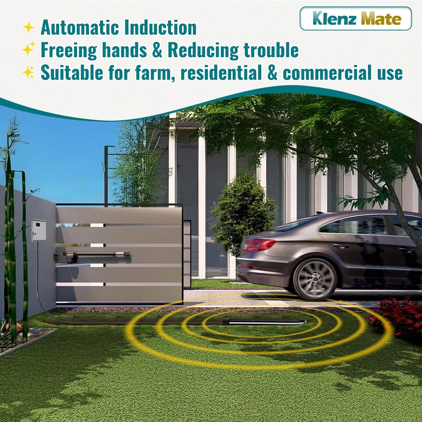2026 Upgraded Vehicle Exit Sensor, Automatic Gate Opener Car Detector with 50 ft Cable, Compatible with Mighty Mule,Ghost Controls,LiftMaster Vehicle Door Opening Systems