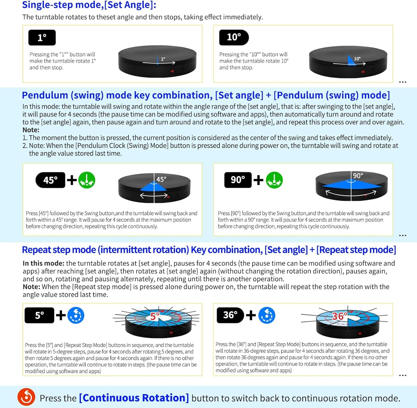 Programmable Motorized Electric Turntable Rotating Display Stand Rotating Platform Spinning Platform Secondary Development Motorized Electric Lazy Susan for 3D Scaner or Display with USB/Wi-Fi