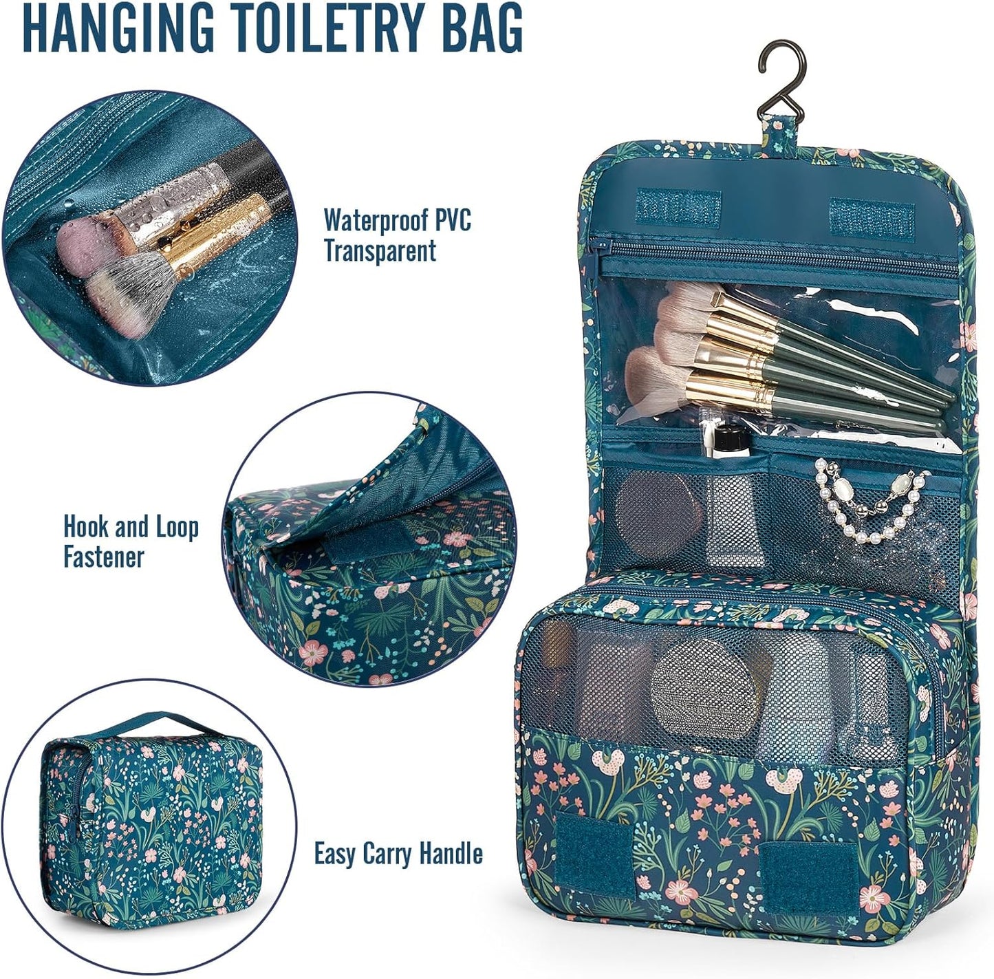 Veken 8 Set Packing Cubes for Travel Essentials, Suitcase Organizer Bags in 4 Sizes, Carry-On Luggage Accessories with Large Laundry & Hanging Toiletry Bag, Must-Have for Airplane, Road Trip & Camping