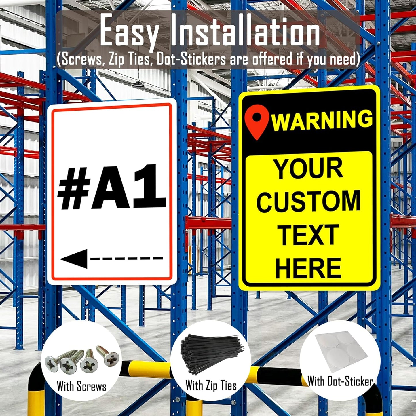2 PACK of Custom Sign Outdoor Metal, Personalized Metal Sign for Parking, Gate, Delivery, Garage, Weatherproof Customized Signs for Outside, Make Your Own Signs Custom(18x12 Inches)
