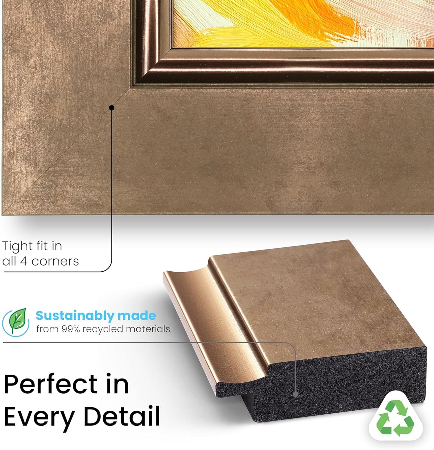 Contemporary Bronze 43" Premiere Deco TV Frame - Compatible ONLY with Samsung The Frame TVs (Fits 2021-2025, LS03A, LS03B, LS03C, LS03D, LS03FA)