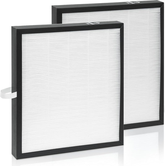 2 Pack KJ217 Air Purifier Filter Replacement, Compatible with MOOKA KJ217 Air Purifier, 3-in-1 True HEPA Filter, High-Efficiency Activated Carbon Filter