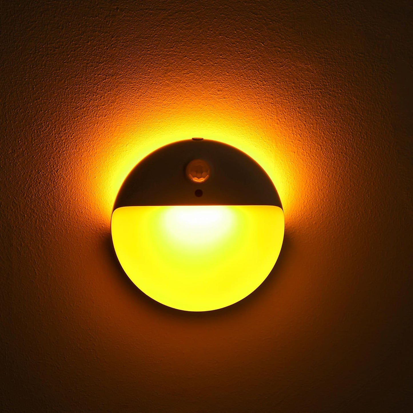 2 Pack Amber Night Light, Battery Operated Night Light, 2.6" Small Sticky Lights, Dimming, 3 Light Modes, Motion Sensor Lights for Kids, Baby, Sleep, Bedroom, Bathroom, Toilet, Travel, Stairs