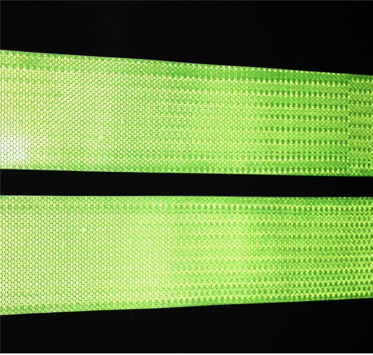 Green Reflective Tape Outdoor Waterproof 4 inch Wide, High Visibility Warning Industrial Marking Tape, Safety Stickers (68 feet,3 Rolls)