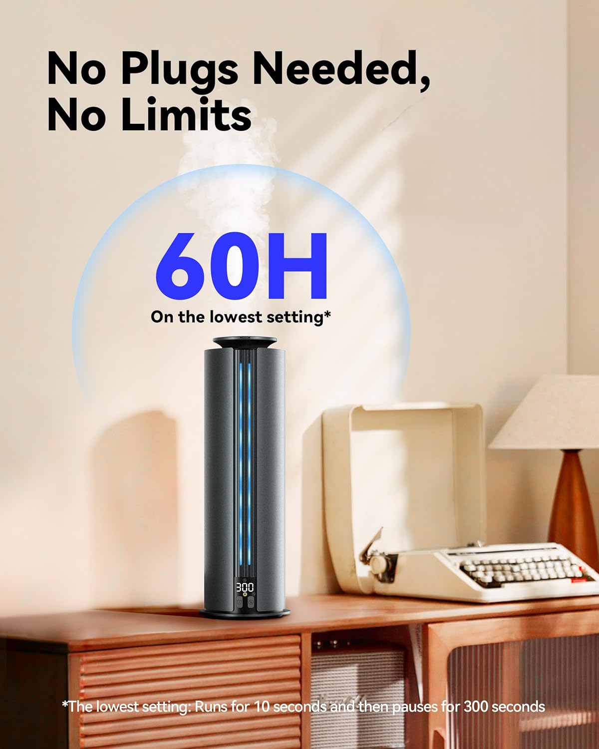 1800 Sq Ft Cordless Waterless Diffuser, 100ml Hotel Collection Diffuser Scent Air Machine for Home Cold Air Essential Oil Diffuser for Large Room Office Quiet (Black)