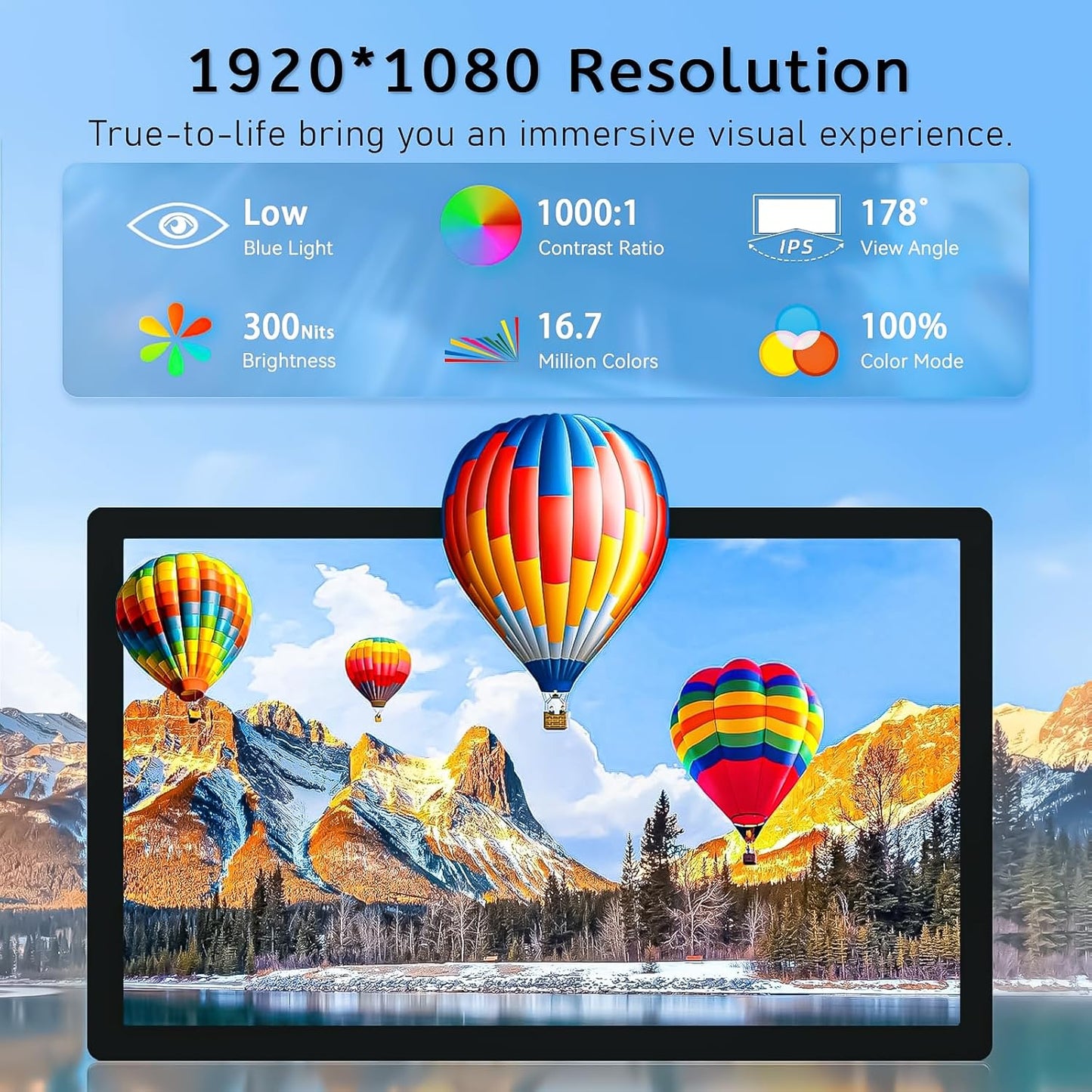 HMTECH 15.6'' Raspberry Pi Screen FHD 1920×1080 IPS Touchscreen Monitor, HDR Plug&Play, Secondary & External Monitor for Raspberry Pi 5/4/3/ Win 11/10/8/7