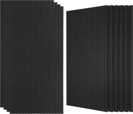 10 Pack Large Acoustic Wall Panels 47.2 x 23.6 x 0.4 Inch Sound Proof Sound Absorbing Polyester Fiber Panels Self-Adhesive Decorative Acoustic Panels for Home Studio, Office, Recording
