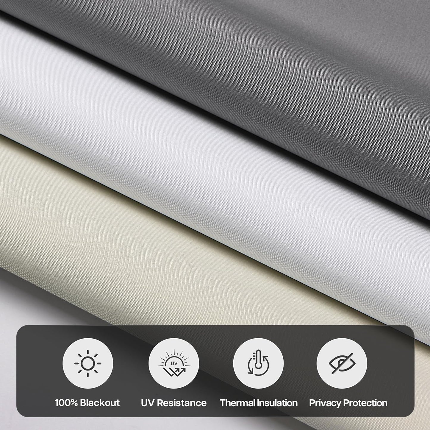 LazBlinds No Drill Blinds for Indoor Windows, Blackout Roller Shades, Cordless Window Blackout Blinds, Thermal Insulated Fabric UV Protection for Home and Office, 42" W x 72" H, Cream