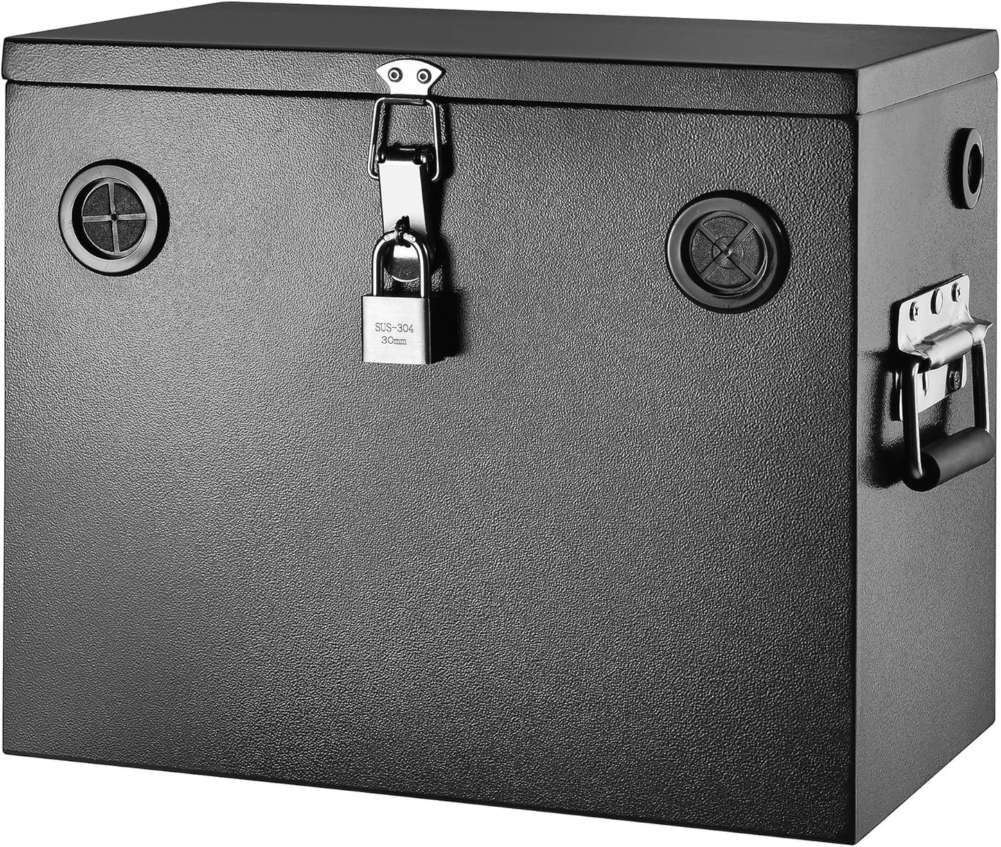 Heavy Duty Steel Battery Box for Group 27 Battery - Car/RV/Marine/Trolling Motor Relocation Kit with Lock & Sealing Gaskets